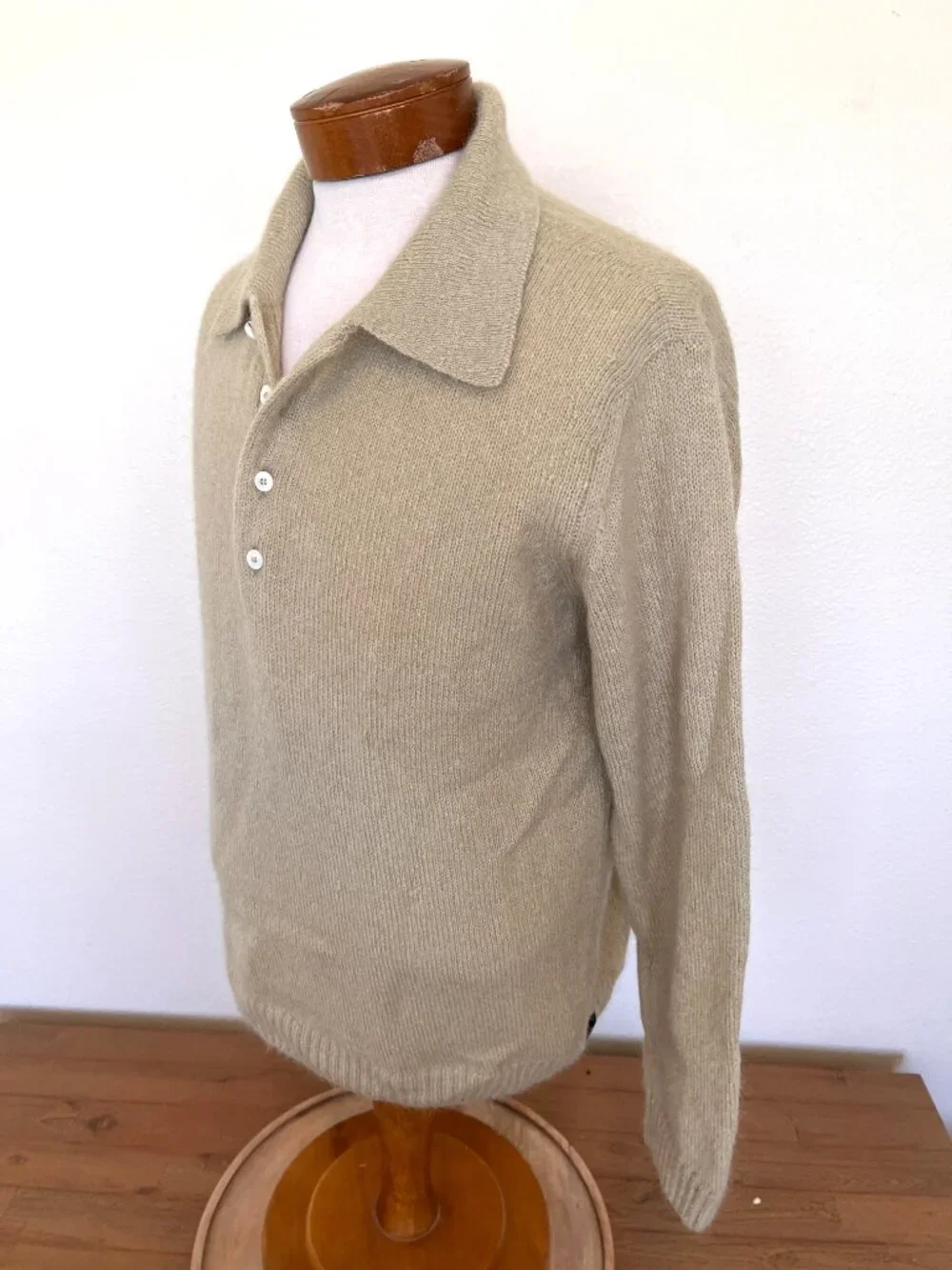 Todd Snyder - Polo Sweater -  Mohair/Wool - Sage Green - Like New - Size Medium